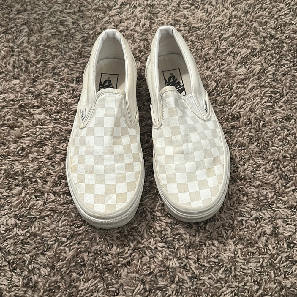 White checkered vans